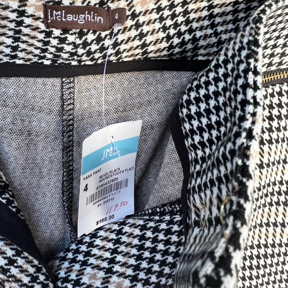 J McLaughlin Yara Pant NWT Sz 4 BL & Beige - Picture 3 of 4